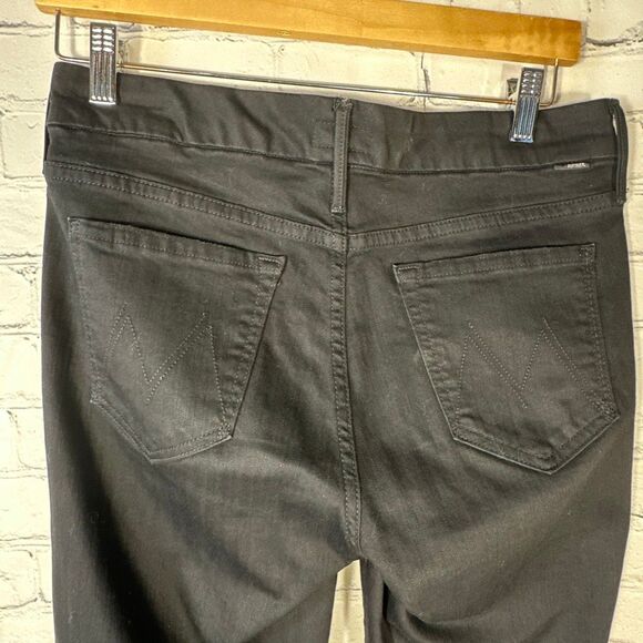 MOTHER Jeans The Looker Ankle Fray 29 Black Guilty as Sin Stretch Made USA - Picture 8 of 16